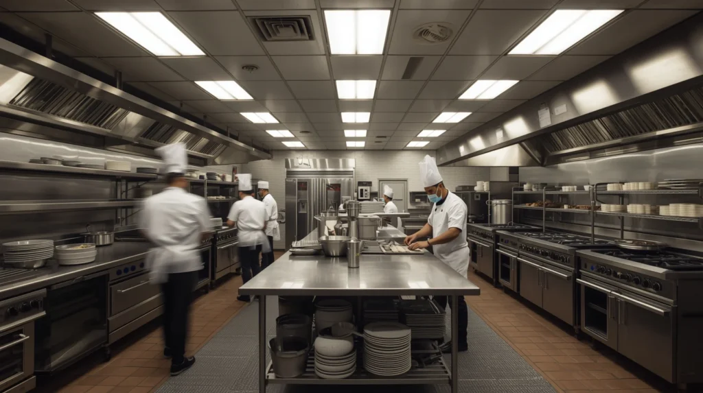 Vista de la Seguridad contra incendios en cocinas industriales